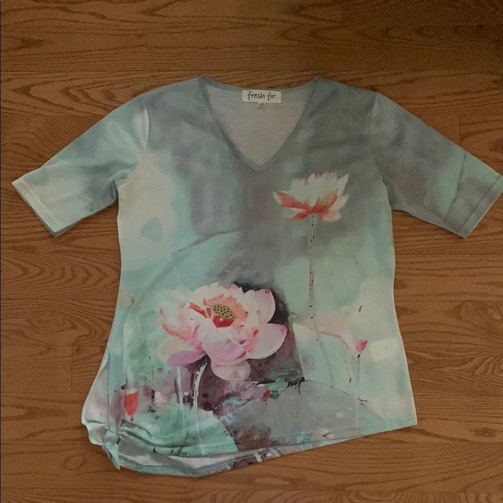 Fresh Blue and Pink Short Sleeve Tee